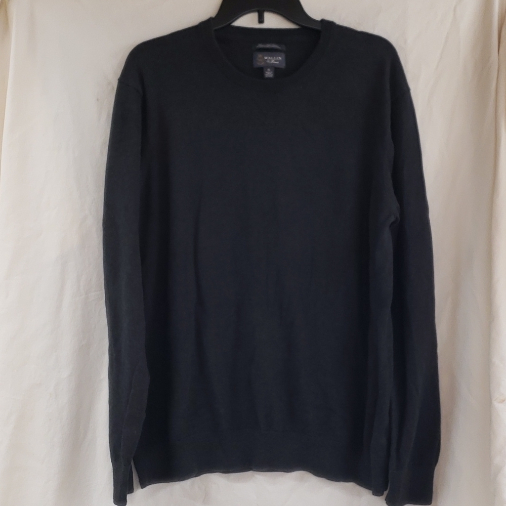 𝅺wallin & Bros XL sweater.  Gray cotton cashmere blend EUC